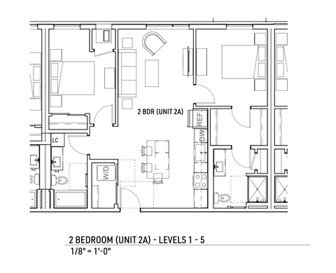 the floor plan of the apartment